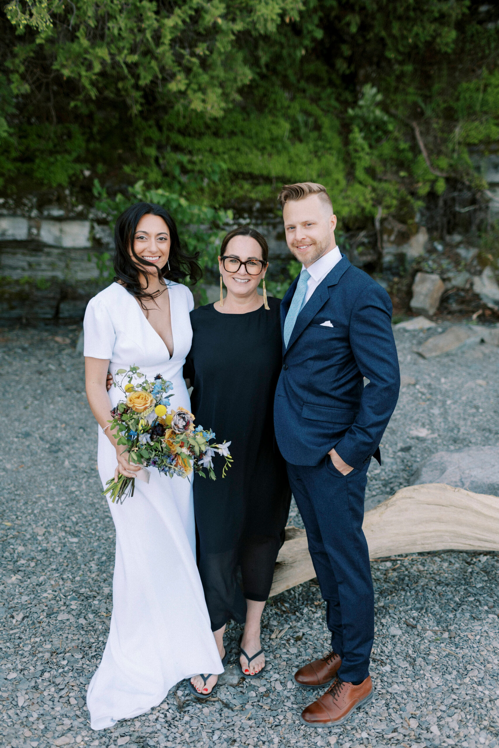 True North Ceremonies officiating a wedding ceremony at Constance Bay, captured by Scott Wilson Photography.